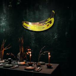 Banana-Shaped Wall Mirror in Pop Art Style. Decoration Made Italy, Homage To Andy Warhol & The Velvet Underground - thumbnail 2
