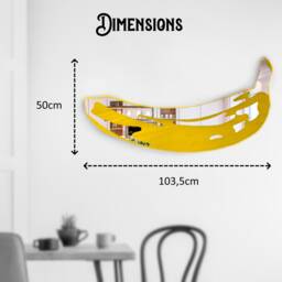 Banana-Shaped Wall Mirror in Pop Art Style. Decoration Made Italy, Homage To Andy Warhol & The Velvet Underground - thumbnail 3