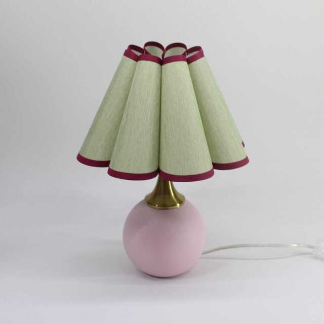 Duzy Handmade Light Matcha Fabric & Ceramic Base Lamp-133#, 110-240V/50-60Hz - image 1