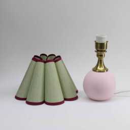 Duzy Handmade Light Matcha Fabric & Ceramic Base Lamp-133#, 110-240V/50-60Hz - thumbnail 2
