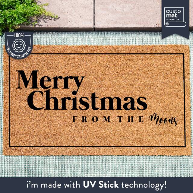 Merry Christmas From The - Family Name Doormat Holiday Porch Decorations Rug - image 1