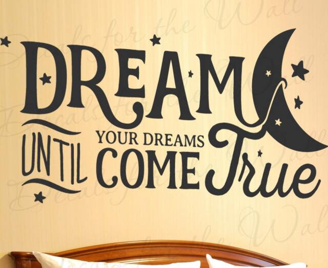 Dream Until Your Dreams Come True Aerosmith Song Rock Lyrics Inspirational Bedroom Office Home Wall Decal Vinyl Art Sticker Quote Q85 - image 1