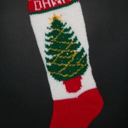 PDF Pattern Only Hand Knitted Christmas Tree With Garland Stocking - thumbnail 3