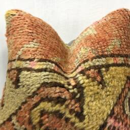 Vintage Turkish Kilim Pillow Cover, Handwoven Bohemian Accent - 16x16 - thumbnail 2