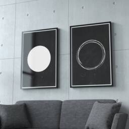 Grungy Circles, Minimalist Print Scandinavian Poster - Set Of 2 Posters - Home Decoration Wall Art Mdrn Home - thumbnail 2
