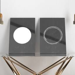 Grungy Circles, Minimalist Print Scandinavian Poster - Set Of 2 Posters - Home Decoration Wall Art Mdrn Home - thumbnail 3