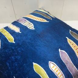 Handwoven Silk Ikat Pillow Cover, Decorative Accent Cushion - 24x24 - thumbnail 4