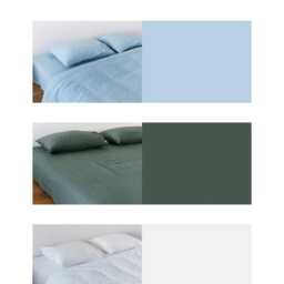 Linen Bedding Set 4-Piece - White Duvet Cover, 2 Pillowcases & Flat Sheet - 100% European Linen, Oeko-Tex, Us Queen King Twin, Custom Sizes - thumbnail 4
