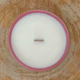 Heart-Shaped Rose Jasmine Stoneware Candle. Rose Candle For Mother's Day. Stoneware Pot. Jasmine Frangipani - thumbnail 4