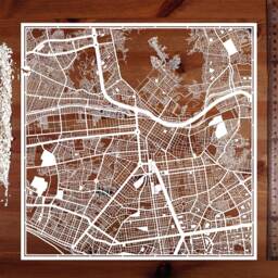 Paper Cut Map Lima 12??12 In. Art Ideal Gifts - thumbnail 1