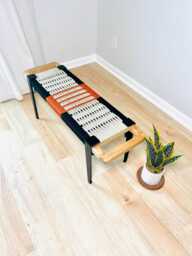 Hand-Woven Entryway Bench Mcm Style End Of Bed & Mudroom Seating - Custom-Made, Multiple Sizes