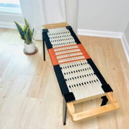 Hand-Woven Entryway Bench Mcm Style End Of Bed & Mudroom Seating - Custom-Made, Multiple Sizes - thumbnail 3