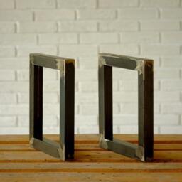 Set Of Coffee Table Legs, Two Metal Legs For Table, Industrial Diy, Multiple Sizes Modern Rustic - thumbnail 2