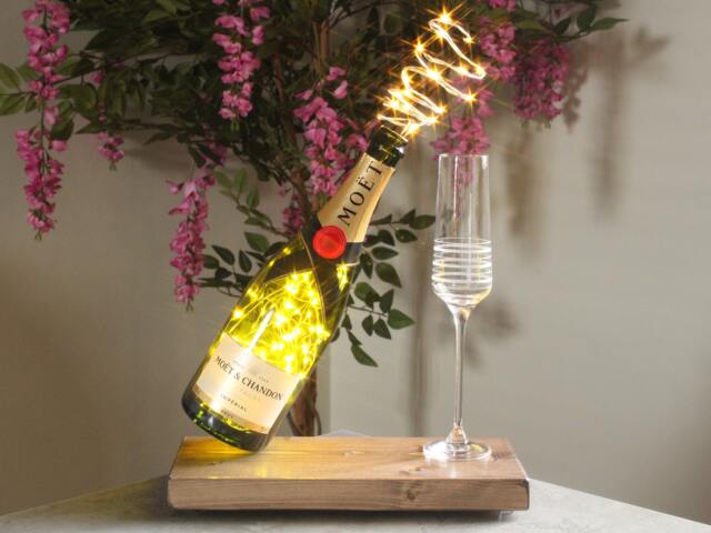 Moet & Chandon Champagne Bottle Custom Lamp. Unique Home Decor Light & Gift For The - image 1