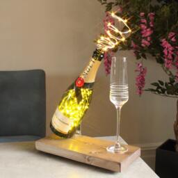 Moet & Chandon Champagne Bottle Custom Lamp. Unique Home Decor Light & Gift For The - thumbnail 2