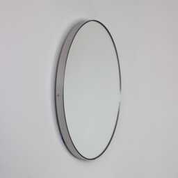 Orbis??? Modern Round Mirror With Stainless Steel Frame - Large, Xl