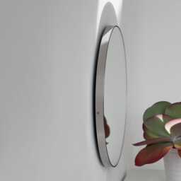 Orbis??? Modern Round Mirror With Stainless Steel Frame - Large, Xl - thumbnail 3