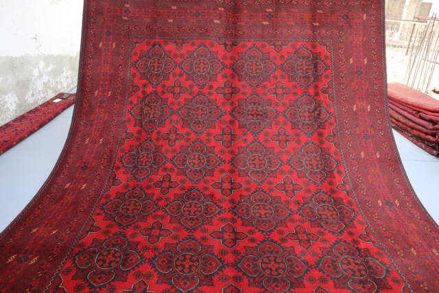 8x11 Tribal Area Rug - Afghan Khal Mohammadi Hand Knotted Veg Dyes Wool Oriental Geometric Patterns Turkmen Bedroom - image 1