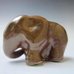 Elephant, Miniature Sculpture, Hand Made, Ceramic Elephant - thumbnail 3