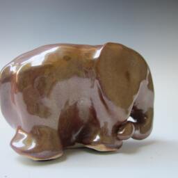 Elephant, Miniature Sculpture, Hand Made, Ceramic Elephant - thumbnail 4