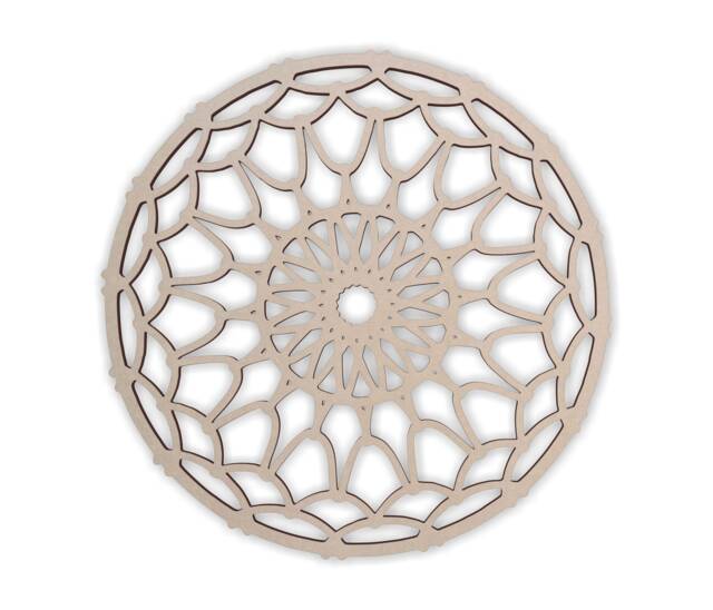 Floral Mandala Wood Cutout Unfinished Mdf Wall Art - image 1