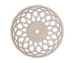 Floral Mandala Wood Cutout Unfinished Mdf Wall Art - thumbnail 1