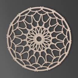 Floral Mandala Wood Cutout Unfinished Mdf Wall Art - thumbnail 2
