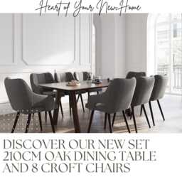 Set - Solid Oak Dining Table + Chairs Croft Chair