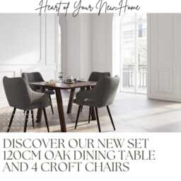 Set - Solid Oak Dining Table + Chairs Croft Chair - thumbnail 3