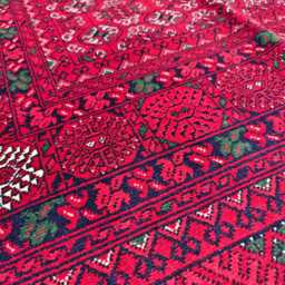 3x6 Ft Shiren Takab Handmade Wool Runner Rug, Turkmen Persian Tribal Carpet - thumbnail 4
