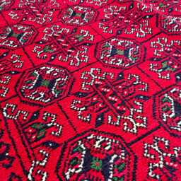 3x6 Ft Shiren Takab Handmade Wool Runner Rug, Turkmen Persian Tribal Carpet - thumbnail 3