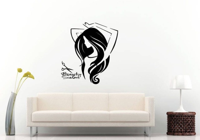 Hair Salon Beauty Shop Relax Spa Woman Style Fashion Wall Sticker Decal Vinyl Mural Decor Art L2338 - image 1