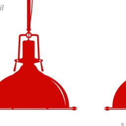 Industry Lamps - Wall Decal Industrial Warehouse Style Pendant Lamps, Set Of Two - thumbnail 3