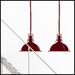Industry Lamps - Wall Decal Industrial Warehouse Style Pendant Lamps, Set Of Two - thumbnail 2