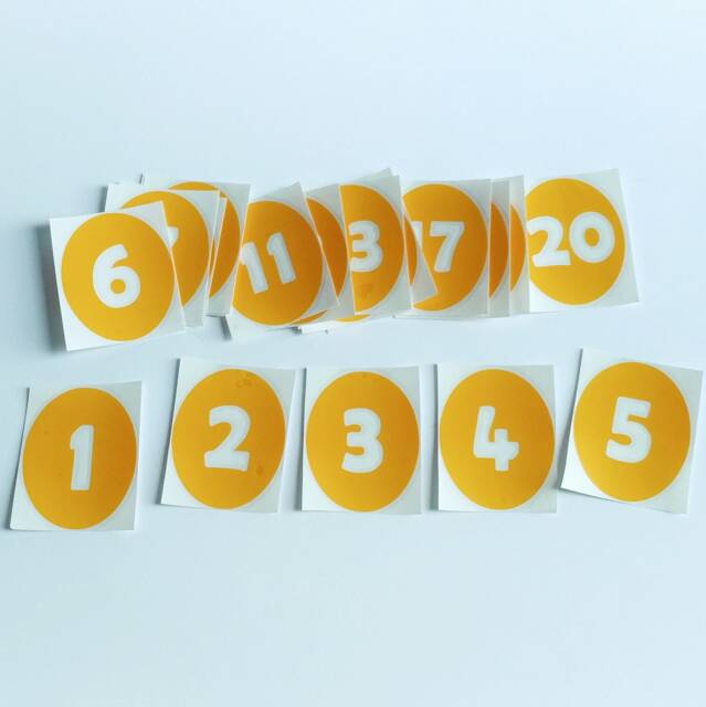 Golden Yellow Number Vinyl Floor Decals {Limited Edition Color} - image 1