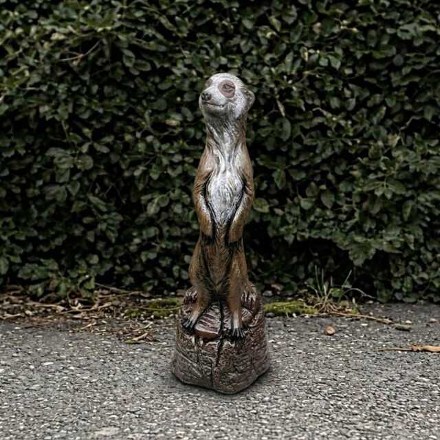 Garden Meerkat Sculpture Concrete Statue Outdoor Animal Figurine & Home Ornament Front Door Decoration Meerkat Lover Gift - image 1