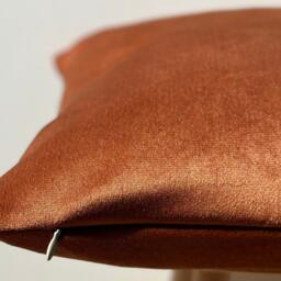Terracotta Velvet Euro Sham Pillow Cover, Fall Decor, Cotton Fabric Cushion Case, Rust Housewarming Gift, Halloween Gift, Burnt Orange - thumbnail 2