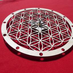 Flower Of Life Wall Clock, Wood, 29 cm - thumbnail 2