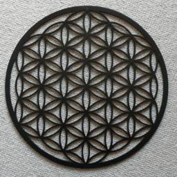 Flower Of Life Wall Clock, Wood, 29 cm - thumbnail 4