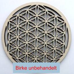 Flower Of Life Wall Clock, Wood, 29 cm - thumbnail 3