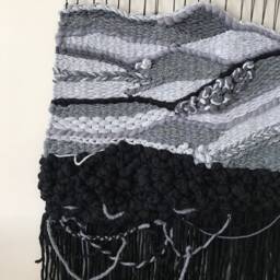 Large Weaving Wall Hanging, Woven Wall Tapestry, Textile Hanging, Wool Art - thumbnail 2