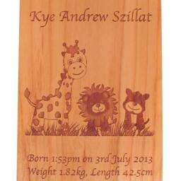 Wooden Baby Card - Gift Keepsake Personalized - thumbnail 3