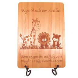 Wooden Baby Card - Gift Keepsake Personalized - thumbnail 4