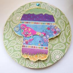 Handmade Hamsa Wall Art - Boho Mixed Media Spiritual Protection Decor With Bird, Flowers - thumbnail 3