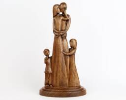 Wooden Family Sign, Is Everything, Wooden Large Wood Big Ornaments, Couple Ornament - thumbnail 1