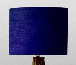 Indigo Denim Blue Plain Cotton Lampshade, Handmade Fabric Lamp Shade, Drum Oval Empire Or Candle Clip, Ceiling Pendant Table - thumbnail 1