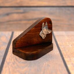 Pharaoh Hound - Wooden Candlestick With Dog, Souvenir, Decoration, Limited Edition, Collection - thumbnail 3