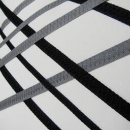 Modern Sunbrella Pillow Cover With Black & Gray Geometric Detail, Decorative Cushions By Mazizmuse - thumbnail 3