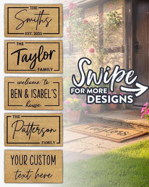 Custom Door Mat - Personalized Doormat Gift Gifts Housewarming Welcome Birthday Christmas - image 1