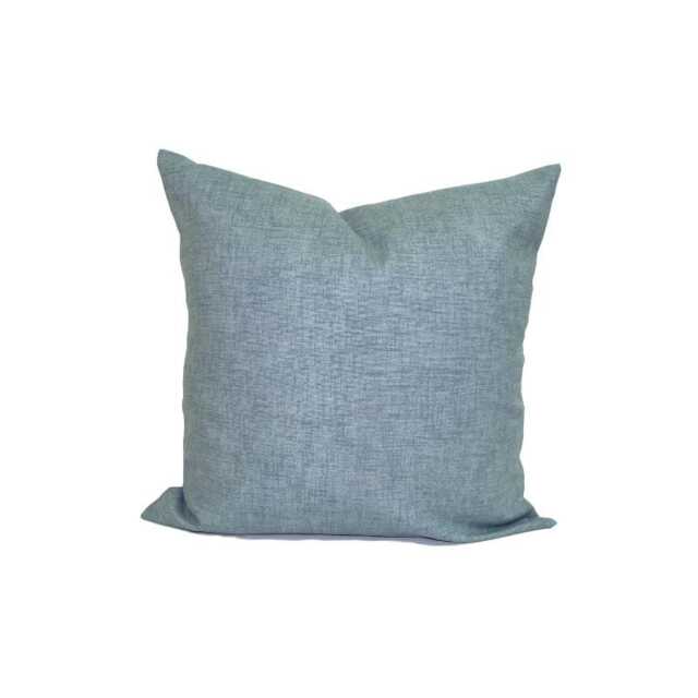 Solid Blue Pillow Cover, Throw Chambray Covers For 20x20 Pillow, 18x18 16x16 All Sizes - image 1